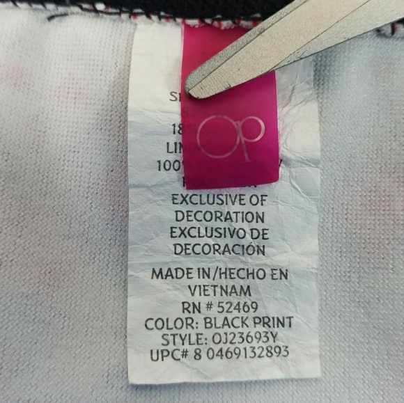 Ocean Pacific Black Native Print Bikini Bottoms Womens Size Large - Picture 7 of 8